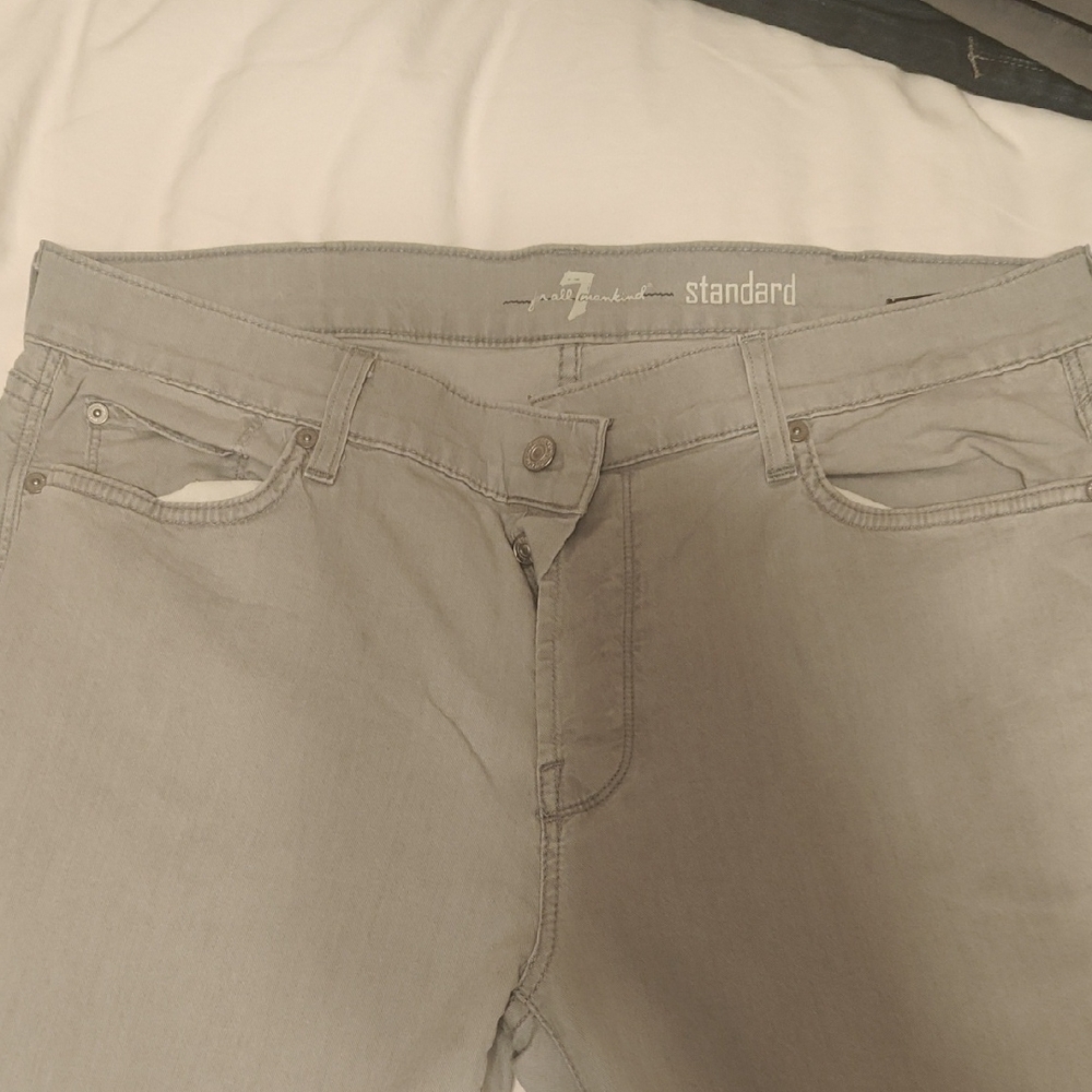 7 For All Mankind Light Gray Denim Pants